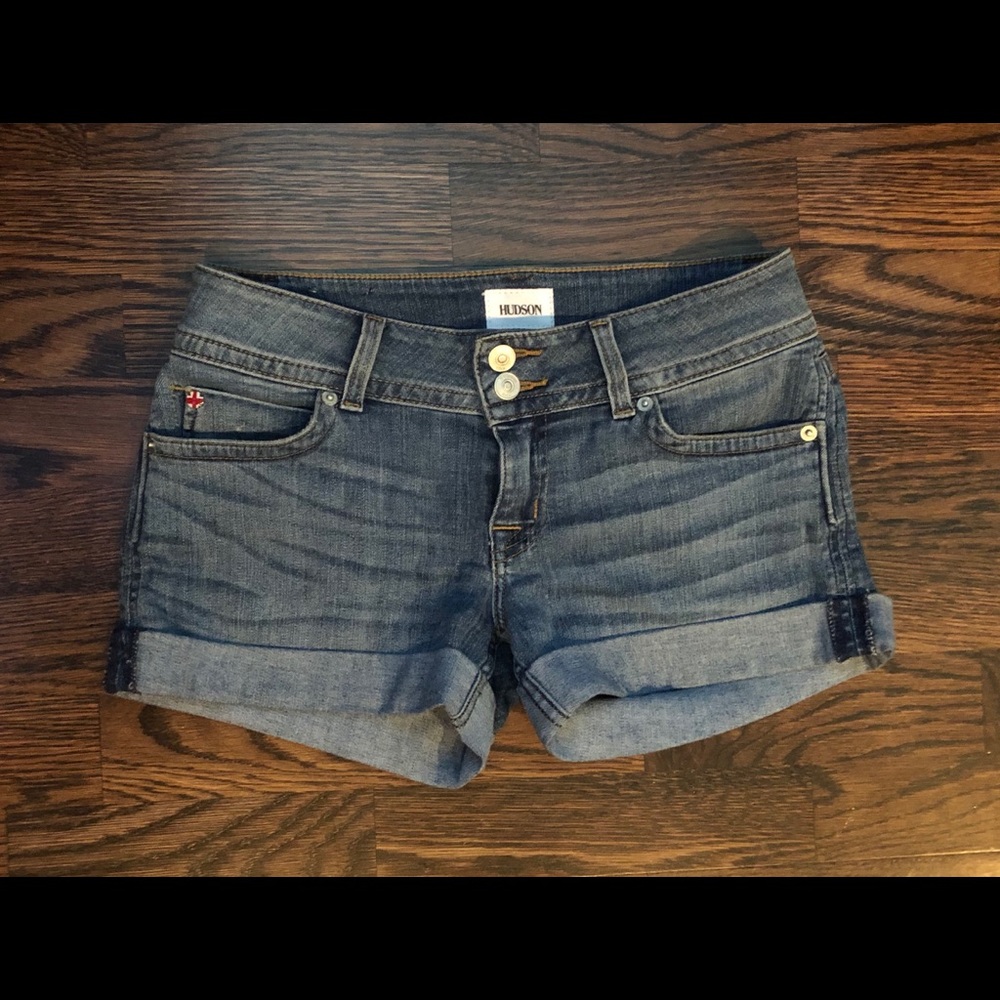 Hudson Ruby Mid Thigh Cuffed Denim Shorts